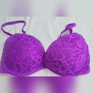Victoria's Secret Sexy Little Things Vintage push up Bra Purple 32D GUC